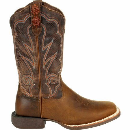Durango Lady Rebel Pro  Women's Cognac Ventilated Western Boot, DISTRESSED COGNAC, M, Size 9 DRD0376
